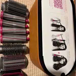 Dyson Airwrap Complete Attachments Only with Leather Case With  Dyson Box